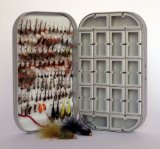 Fly box and 100 assorted fly fishing flys - now available on Amazon